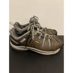 Keen‎ Flint II Size 7.5 M Brown Steel Toe Women's Work Hiking Shoe